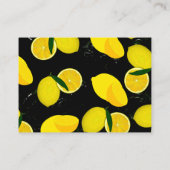 Raad hoeveel citroendruppels zwart geel spel  informatiekaartje (Achterkant)