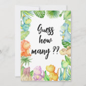 Raad hoeveel Dinosaur Baby Shower Kaart (Voorkant)