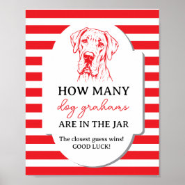 Raad Hoeveel Dog Grahams Dane Show Spel Bord Poster