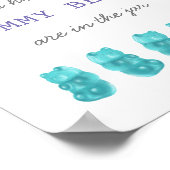 Raad hoeveel Gummy Bears Roze Blauwe Spelbord Poster (Hoek)