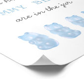 Raad Hoeveel Gummyberen Baby Blauwe Spelbord Poster (Hoek)