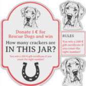 Raad Hoeveel Hond Grahams Show Game Sticker (Voorkant)