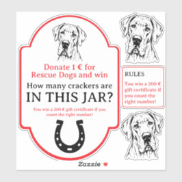 Raad Hoeveel Hond Grahams Show Game Sticker