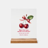 Raad Hoeveel Kersen in de Pot? Verjaardagsfeestje Acryl Bord (Voorkant)