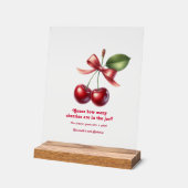 Raad Hoeveel Kersen in de Pot? Verjaardagsfeestje Acryl Bord (Hoek)