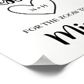 Raad hoeveel Kisses mevrouw Bruidsdouche Spel Poster (Hoek)