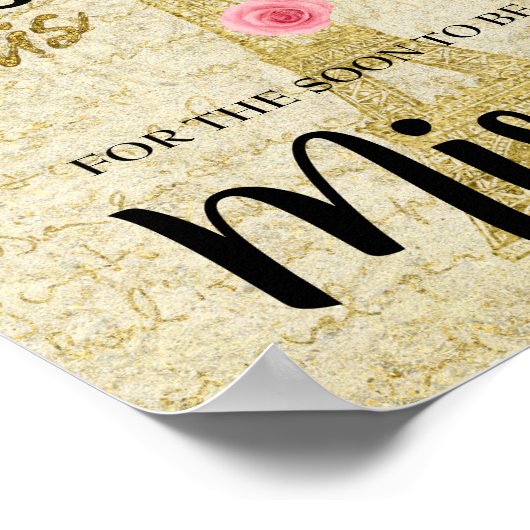 Raad hoeveel Kisses Paris Bruidsdouche Spel Poster (Hoek)