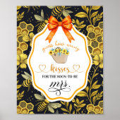 Raad Hoeveel Kusjes Bruidsfeest Spel Poster (Voorkant)