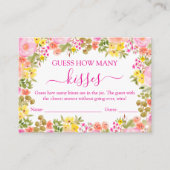 Raad hoeveel kusjes Bruiloftsspel Informatiekaartje (Voorkant)