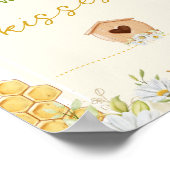 Raad Hoeveel Kusjes Bumblebee Honey Baby Shower Poster (Hoek)