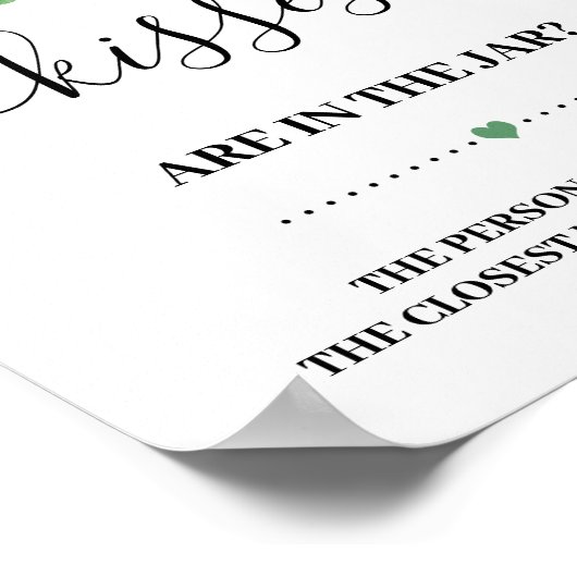 Raad hoeveel kusjes citroenen Bruidsdouche Spel Bo Poster (Hoek)