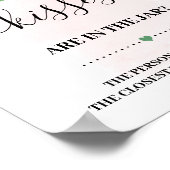 Raad hoeveel kusjes Roze Limoen Shower Spel Poster (Hoek)