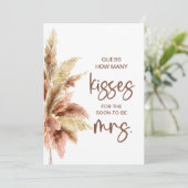 Raad Hoeveel Kusjes Spel Herfst Bord Kaart (Staand voorkant)