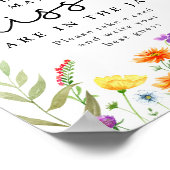 Raad hoeveel kusjes spel Kleurrijke Wilde Bloem Po Poster (Hoek)