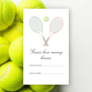Raad hoeveel kusjes Tennis bruidsdouche Informatiekaartje