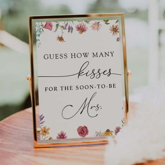 Raad hoeveel Kusjes voor de Aansluitende Mevrouw. Poster