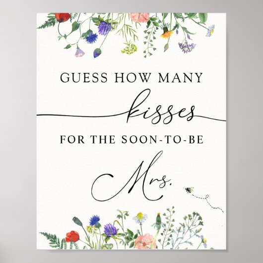 Raad hoeveel kusjes voor de aanstaande mevrouw Pos Poster (Voorkant)