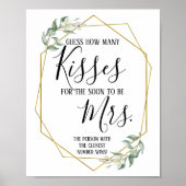 Raad hoeveel kusjes voor het bord van de aanstaand poster (Voorkant)