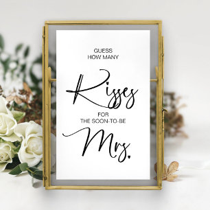 Raad hoeveel kusjes voor het spoedig Mevrouw bord Poster