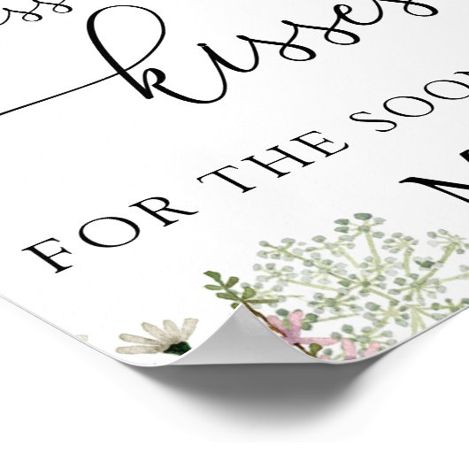 Raad hoeveel kussen | Chic Wildflower Poster (Hoek)