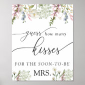 Raad hoeveel kussen | Chic Wildflower Poster (Voorkant)