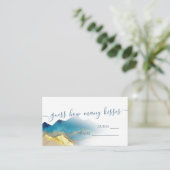 Raad hoeveel kussen Gouden Bergen Bruidsdouche Informatiekaartje (Staand voorkant)