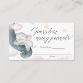 Raad hoeveel pinda's kaartjes baby shower informatiekaartje (Voorkant)