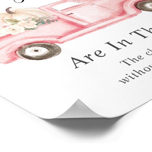 Raad hoeveel pompoenen Baby Shower Spel Poster (Hoek)