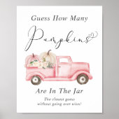 Raad hoeveel pompoenen Baby Shower Spel Poster (Voorkant)