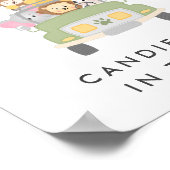 Raad hoeveel Safari Baby shower spel teken Poster (Hoek)