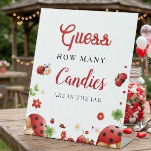 Raad hoeveel snoepjes liefdeskever Baby shower Bor Reclamebord Met Voetstuk