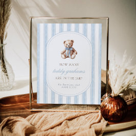 Raad Hoeveel Teddy Grahams Baby Shower Spelbord Poster