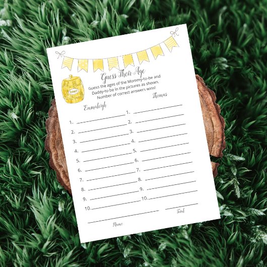 Raad hun leeftijd spel Boy Teddy Bear Kaart