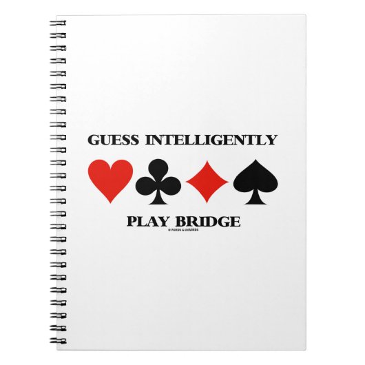 Raad intelligent Bridge afspelen (vier Kaart-circu Notitieboek (Voorkant)