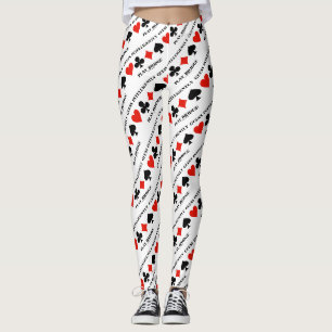 Raad Intelligent Bridge Vier Kaart Suits spelen Leggings