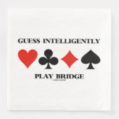 Raad Intelligent Bridge Vier Kaart Suits spelen Servet (Voorkant)