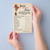 Raad Juiste Prijs AA Brandweerman Baby shower Game Flyer (Hand)