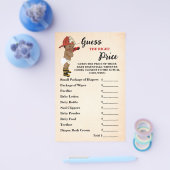Raad Juiste Prijs AA Brandweerman Baby shower Game Flyer (Enkel)