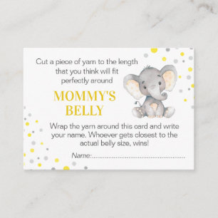 Raad mama's buik spel Kaart olifant Baby shower