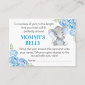 Raad mama's buik spel Kaart olifant Baby shower (Voorkant)