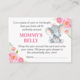 Raad mama's buik spel Kaart olifant Baby shower