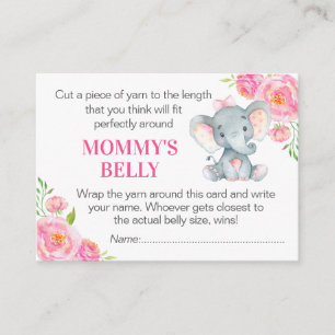 Raad mama's buik spel Kaart olifant Baby shower