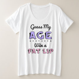 Raad Mijn Leeftijd Dames Basic T-Shirt Plus Size
