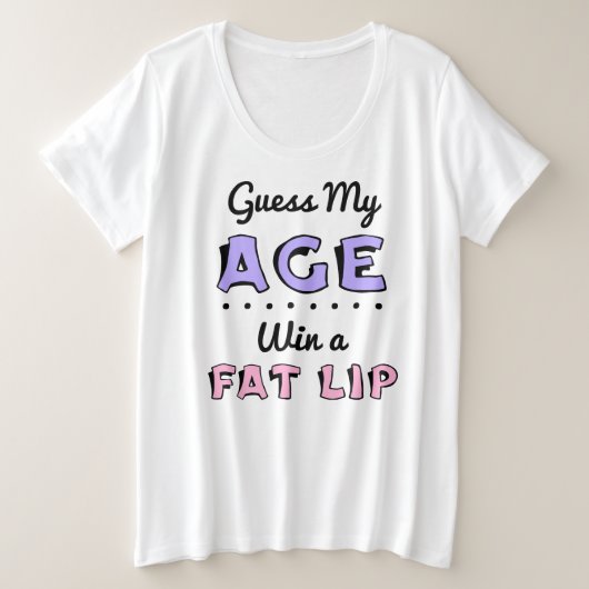 Raad Mijn Leeftijd Dames Basic T-Shirt Plus Size (Design voorkant)