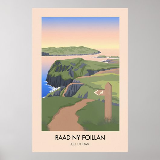 Raad ny Foillan Wandelroute Reisposter Poster (Voorkant)