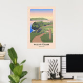 Raad ny Foillan Wandelroute Reisposter Poster (Thuiskantoor)