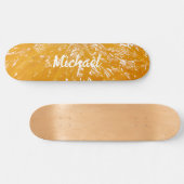 Raad, Oranje geel, Unisex, Girly, Personalized Persoonlijk Skateboard (Horizontaal)