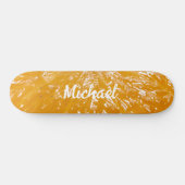 Raad, Oranje geel, Unisex, Girly, Personalized Persoonlijk Skateboard (Horizontaal)