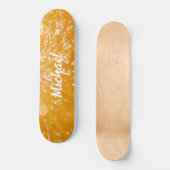 Raad, Oranje geel, Unisex, Girly, Personalized Persoonlijk Skateboard (Voorkant)