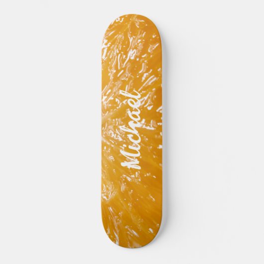 Raad, Oranje geel, Unisex, Girly, Personalized Persoonlijk Skateboard (Voorkant)